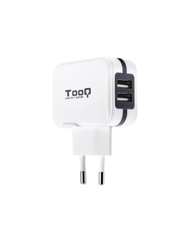 Cargador pared usb tooq tqwc - 11s02wt 2xusb 3.4 blanco