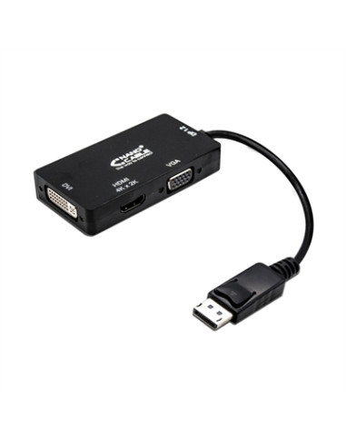 Conversor displayport a vga - dvi - hdmi nanocable 15cm -  macho - hembra