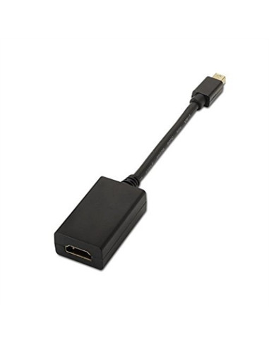 Cable nanocable conversor mini displayport a hdmi macho - hembra 15cm negro