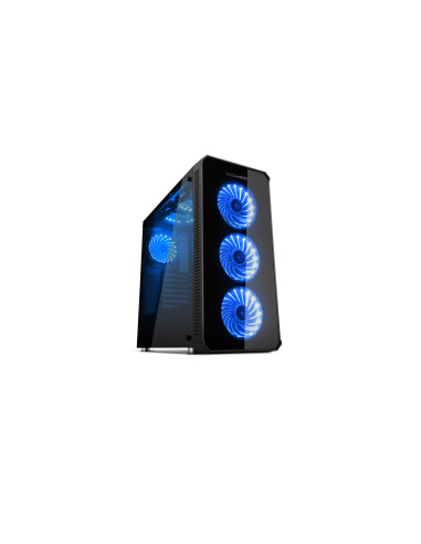 Caja ordenador gaming torre atx nox hummer tgx rainbow  - cristal templado