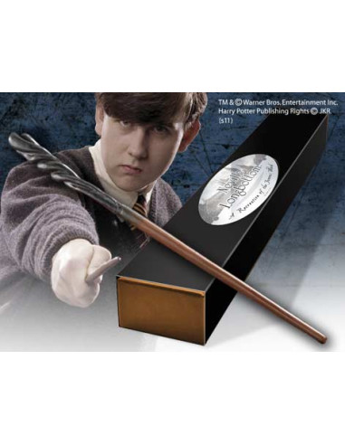 Replica the noble collection harry potter neville longbottom varita con caja y placa de identificacion