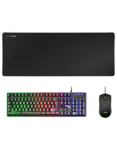 Kit teclado + raton mars gaming mcpx rgb + alfombrilla frances