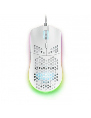 Mouse raton mars gaming mmax optico usb 7 botones 12400ppp blanco