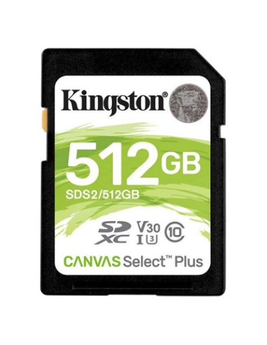 Tarjeta memoria sdxc 512gb kingston canvas select plus uhs - i cl10