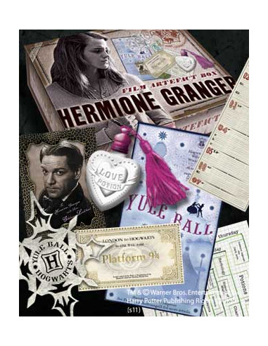 Réplica the noble collection harry potter caja de artefactos hermione granger