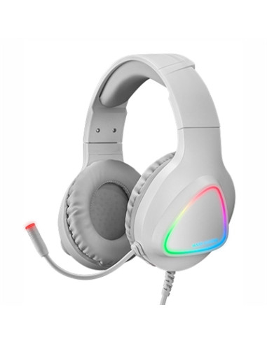 Auriculares mars gaming mh222 rgb blanco jack 3.5mm + usb con microfono compatible con mac -  ps4 -  ps5 -  xbox one -  xbox se