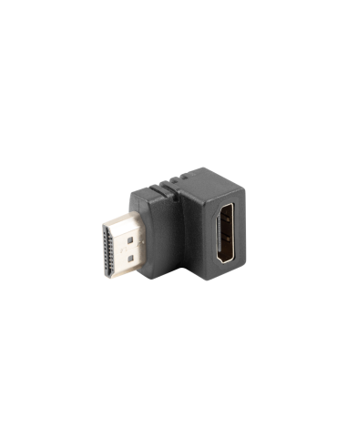 Adaptador lanberg hdmi(m) a hdmi(h) angulo abajo negro