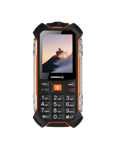 Telefono movil rugerizado hammer boost lte 2.4pulgadas -  2mpx -  4g - negro - naranja - plateado