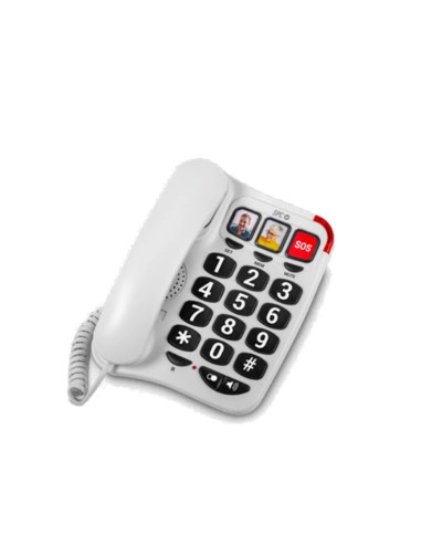 Telefono fijo spc comfort numbers 2 blanco manos libres - teclas grandes - tecla r - 3 memo.direc