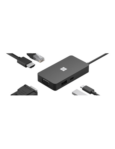 Hub usb tipo c microsoft tavel hdmi -  ethernet -  vga -  usb tipo a -  usb tipo c