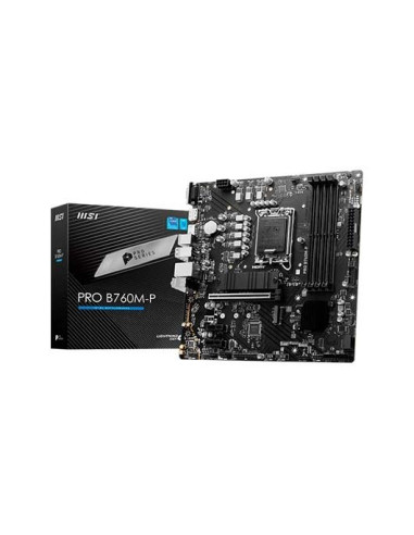 Placa base msi 1700 pro b760m - p m - atx -  4x ddr5 -  4x sata3 -  2x usb 3.2 -  1x usb tipo -  4x usb 2.0 911 - 7e02 - 009