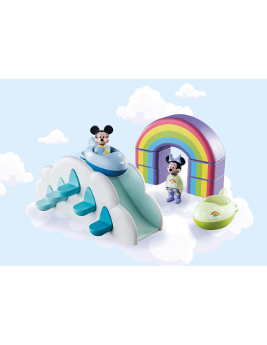 Playmobil 1.2.3 & disney mickey y minnie casa en las nubes