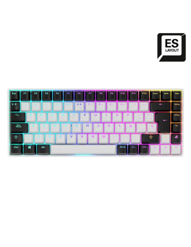 Teclado sharkoon skiller sgk50 s3 inalambrico blanco