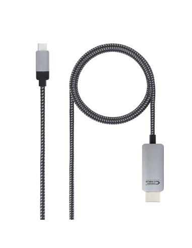 Cable nanocable conversor usb tipo c a hdmi usb tipo c - mhdmi - m negro 1.8 m