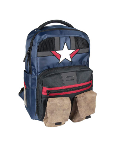 Mochila casual cerdá marvel capitan america vengadores multicolor 48 cm