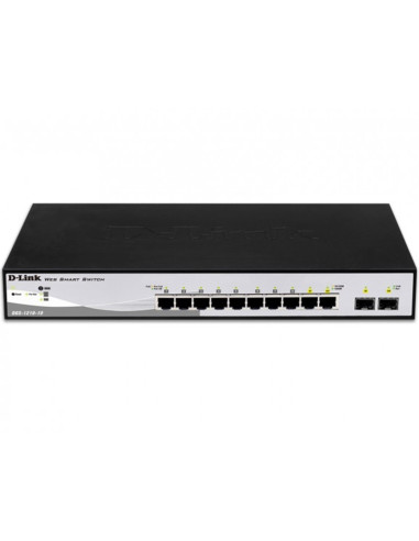 Switch d - link 10 puertos gestionable 8 gigabit ethernet 10 - 100 - 100 2 sfp layer2 smartiii