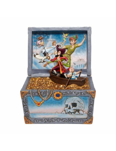 Figura enesco disney peter pan cofre del tesoro peter pan garfio & compañia