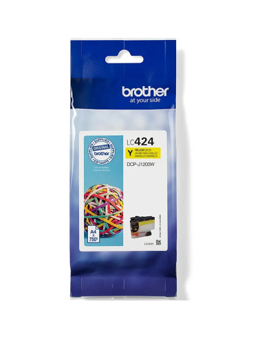 Cartucho tinta brother lc424y amarillo 750 paginas