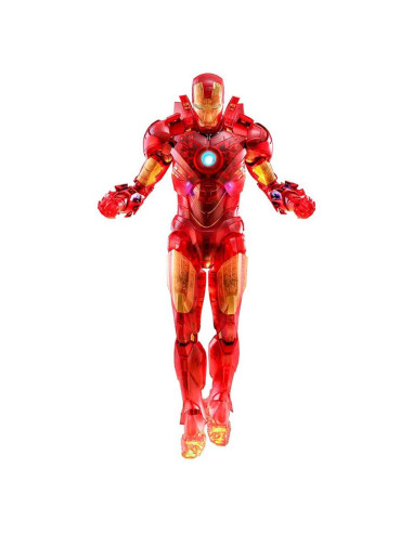 Figura hot toys marvel avengers vengadores iron man 2 mm 1 - 6 iron man mark iv version holografica 2020 toy fair exclusivo 30 