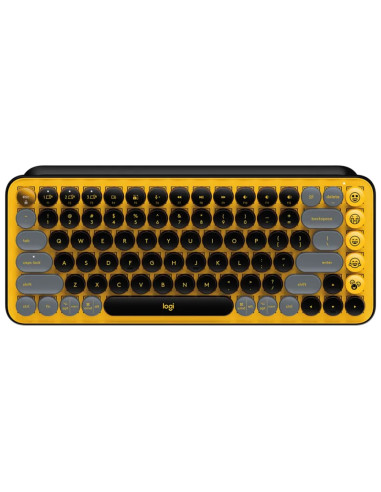 Teclado logitech pop keys blast yellow wireless inalambrico