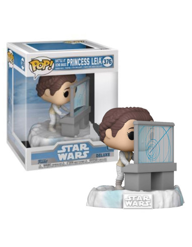 Funko pop deluxe star wars princesa leia en la batalla de la base en echo 45901