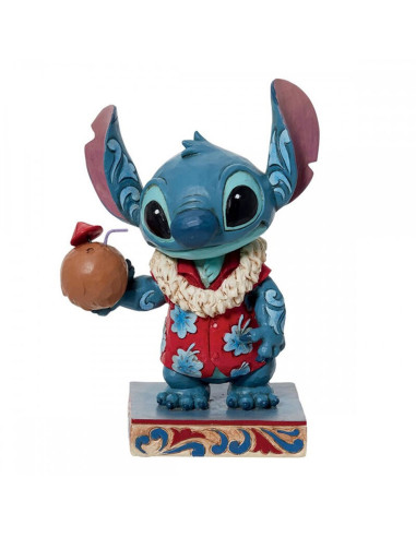 Figura decorativa enesco disney lilo & stitch -  stitch hawaiano