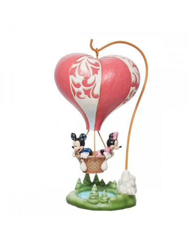 Figura decorativa disney mickey & minnie globo aerostático