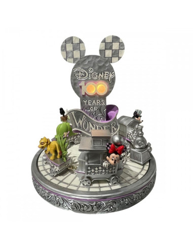 Figura decorativa enesco disney 100 mickey minnie tren