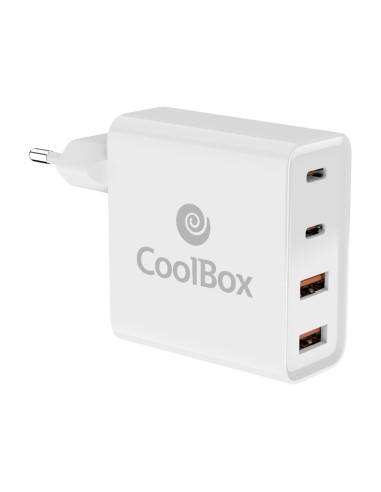 Cargador usb de pared coolbox 100w 2 x usb tipo a - 2 x usb tipo c