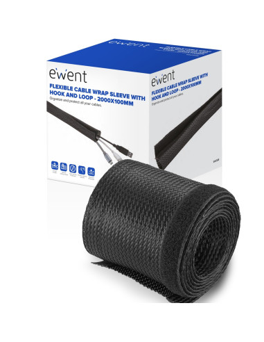 Manguito flexible con velcro ewent ew1558 2000x100mm