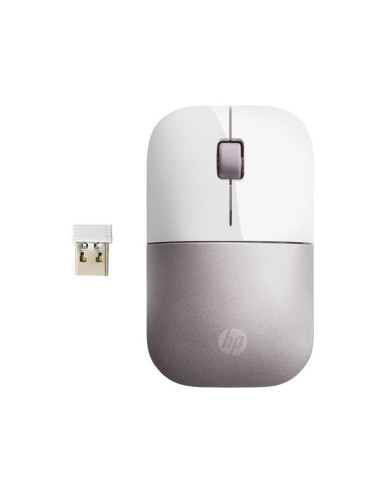 Mouse raton hp wireless inalambrico z3700 -  hasta 1200dpi -  blanco y rosa