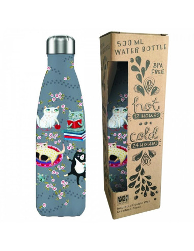 Botella isotermica enesco black crazy cats