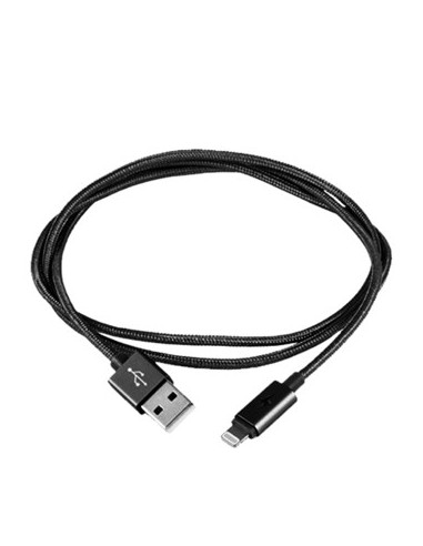 Cable silver ht usb -  lightning mfi led luxury -  macho - macho -  1m -   gris oscuro