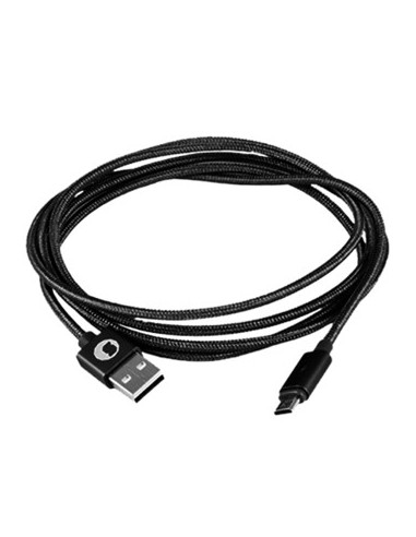 Cable silver ht miicro usb smart led luxury -  macho - macho -  1.5m -  gris oscuro