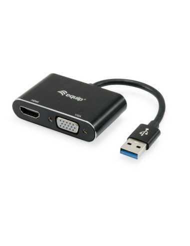 Adaptador equip usb 3.0 a vga - hdmi - 1920 x 1080 - 60hz