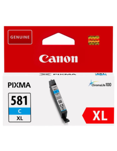 Cartucho tinta canon cli 581 c xl cian pixma tr7550 - tr8550 - ts6150 - ts6151 - ts8150 - ts8151 - ts8152 - ts9150 - ts9155