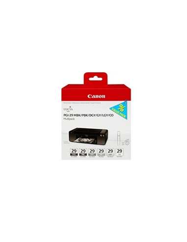 Multipack canon pgi - 29 mbk - pbk - dgy - gy - lgy - co