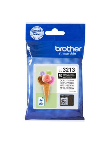 Cartucho tinta brother lc3213bk negro 400 paginas