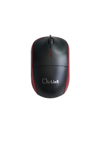 Raton optico usb l - link negro - rojo