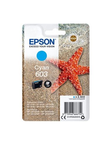 Cartucho tinta epson c13t03u24010 singlepack cian 603 estrella de mar