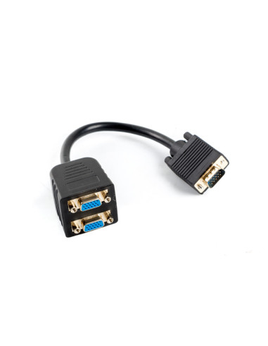 Adaptador lanberg vga - vga x2 20cm