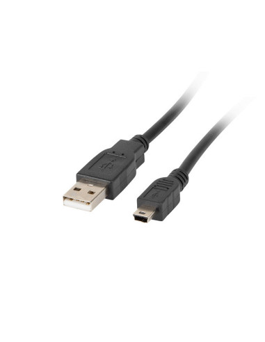 Cable usb lanberg 2.0 macho - mini usb macho ferrita 1.8m negro