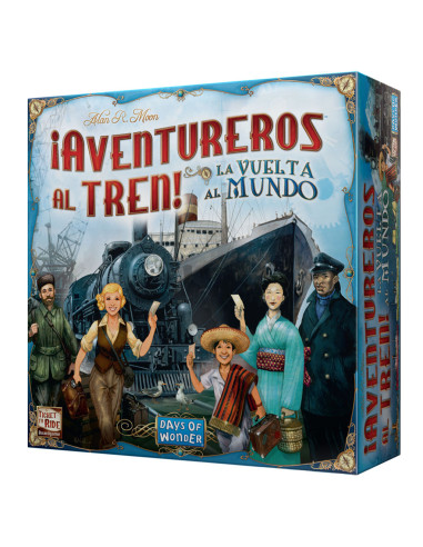 Juego de mesa ¡aventureros al tren! la vuelta al mundo pegi 8