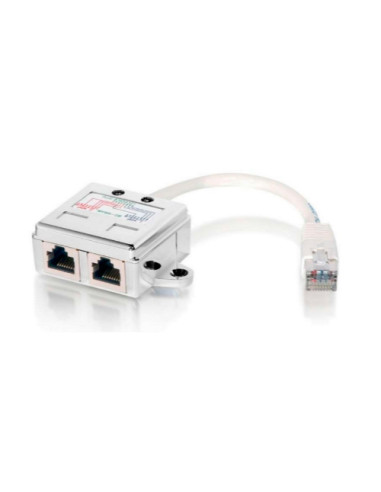 Adaptador equip rj45 cat5e 1 macho a 2 hembras