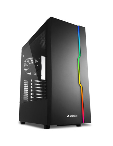 Caja sharkoon rgb slider atx 2xusb3.0 2xusb2.0 sin fuente negro