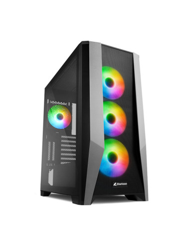 Caja ordenador gaming sharkoon tg7m atx 2 x usb 3.0 sin fuente