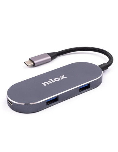 Docking station nilox tipo c a 3 x usb 3.0 1 x hdmi 1 x usb tipo c