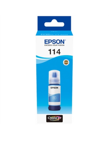 Botella tinta epson ecotank 114 cyan 70ml