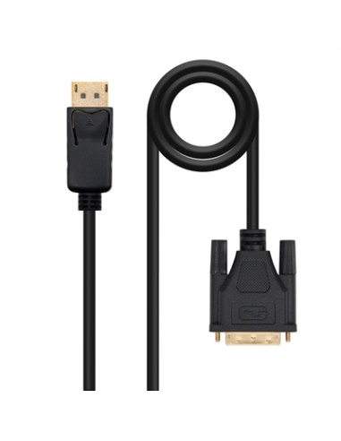 Cable displayport a dvi nanocable 1m -  macho - macho -  negro