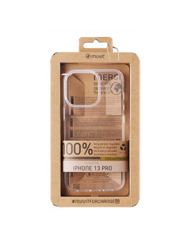 Funda muvit recycletek para apple iphone 13 pro transparente